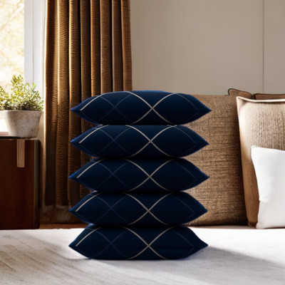 CATHROL 5 Pillows Microfibre Abstract Sleeping Pillow Pack of 5(Blue)