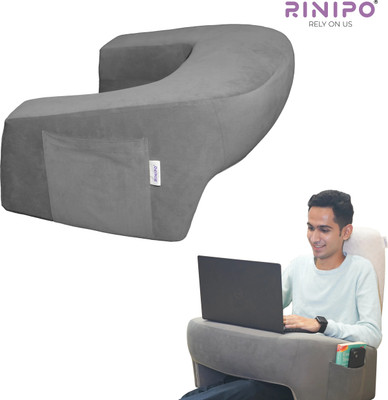 RINIPO Memory Foam Solid Cushion Pack of 1(Grey)