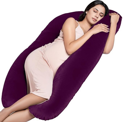 Vijay Microfibre Solid Pregnancy Pillow Pack of 1(Purple)