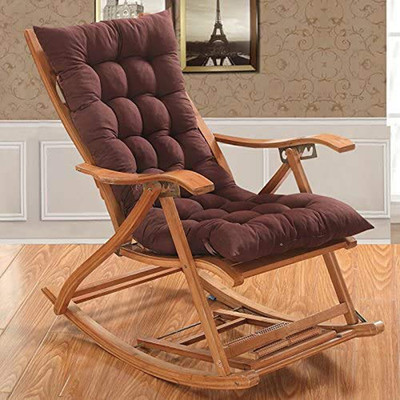 Barbican Microfibre Solid Chair Pad Pack of 1(Brown)