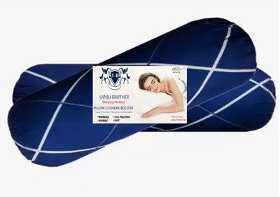 SANJU BROTHER LUXORY Microfibre Solid Bolster Pack of 2(PRINTED)