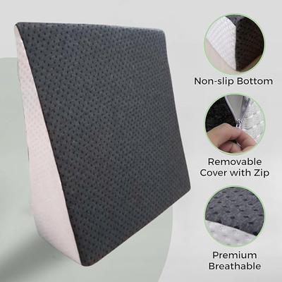 LA VERNE WEDGE Memory Foam Geometric Orthopaedic Pillow Pack of 1(Grey W)