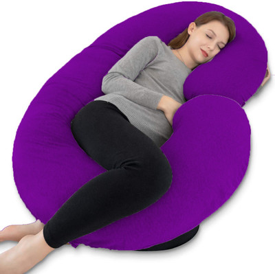Daddy Cool premium Microfibre Solid Pregnancy Pillow Pack of 1(Purple)