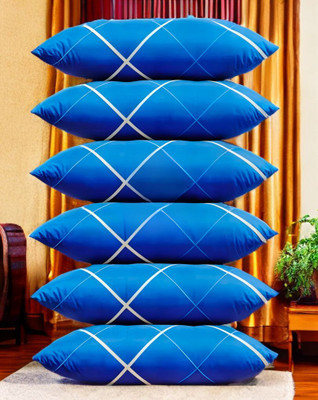 Urmila Creation Microfibre Sleeping Pillow Pack of 6 Solid LUXURY(Blue)