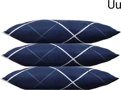STOMIA STOMIA LUXURY SOFT PILLOW Polyester Fibre Solid Sleeping Pillow Pack of 3(Blue)