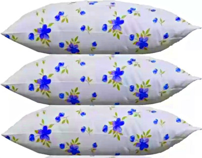 GOGA LUXURY Polyester Fibre Abstract Sleeping Pillow Pack of 3(Blue)