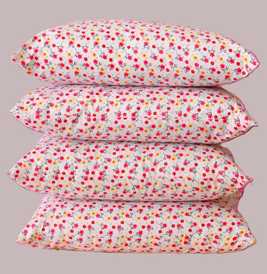TWIROX LUXURY Polyester Fibre Floral Sleeping Pillow Pack of 4(PRINTED)