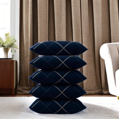 CATHROL 5 Pillows Microfibre Abstract Sleeping Pillow Pack of 5(Blue)