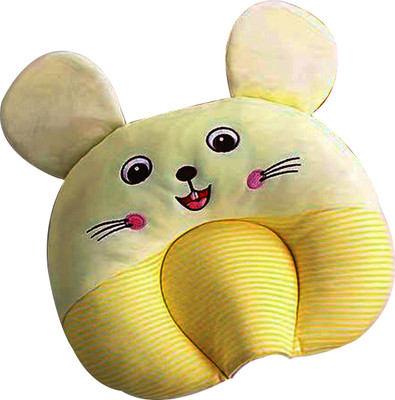 NME Collection Mustard Seeds Baby Pillow Pack of 1 Animals(Yellow)