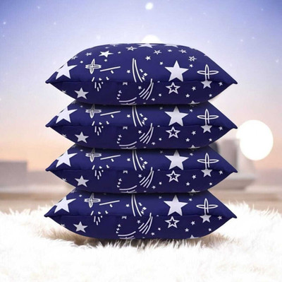 Rolling Animal Microfibre Sleeping Pillow Pack of 4 Abstract(Multicolor)