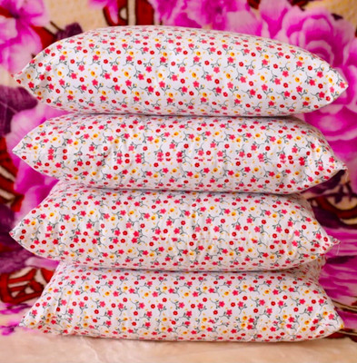 YABAN LUXURY Polyester Fibre Abstract Sleeping Pillow Pack of 4(Multicolor)