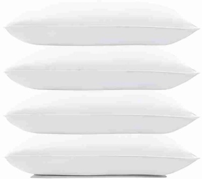 GUNVAR INDIA PRIVATE LIMITED LUXURY Polyester Fibre Abstract Sleeping Pillow Pack of 4(White)