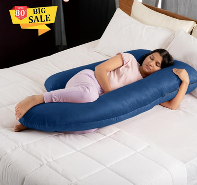 THUKRAN Microfibre Pregnancy Pillow Pack of 1 Solid(Blue)