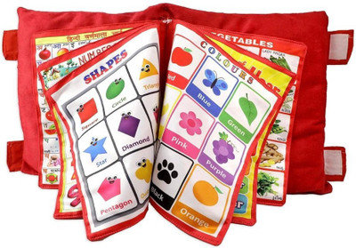 Sharvil Microfibre Animals Baby Pillow Pack of 1(Red)