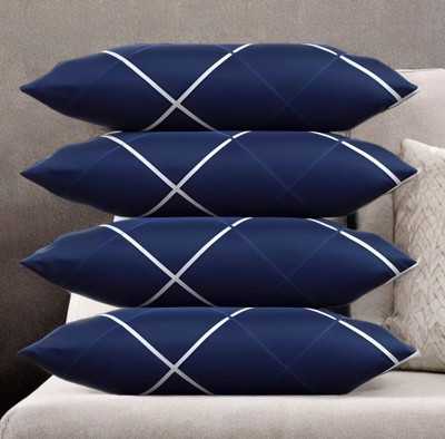 Urmila Creation Microfibre Sleeping Pillow Pack of 4 Solid LUXURY(Blue)