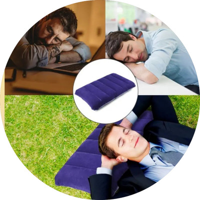 Naosucura Air Travel Pillow Pack of 1 Solid NaosuCura Comfort Nest(Blue)