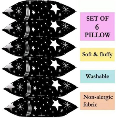 GUNVAR INDIA PRIVATE LIMITED Polyester Fibre Abstract Sleeping Pillow Pack of 6(Blue)