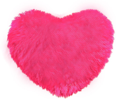 ME&YOU Heart Shape Pillow Microfibre Solid Cushion Pack of 1(Pink)