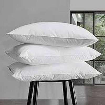PALVIT Microfibre Abstract Sleeping Pillow Pack of 3(White)