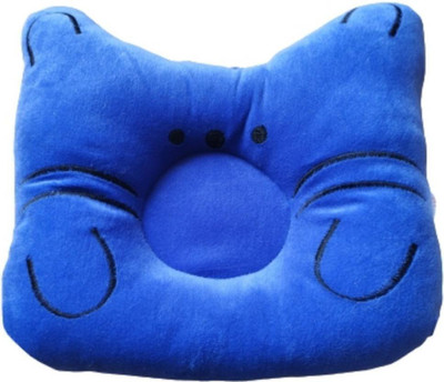 HouseOfCommon Polyester Fibre Solid Baby Pillow Pack of 1(Blue)