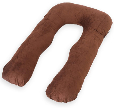 WILD MINT Polyester Fibre Pregnancy Pillow Pack of 1 Solid Premium series(Brown)