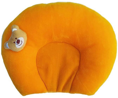SHARKKIDS Mustard Seeds Baby Pillow Pack of 1 Toons & Characters with Foam Cotton Cover U Shape for Head Shaping Baby 0 to 18 Months Kids(Orange)