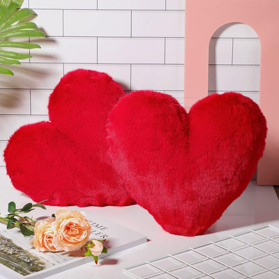 PICKKART Microfibre Solid Cushion Pack of 2(Red)