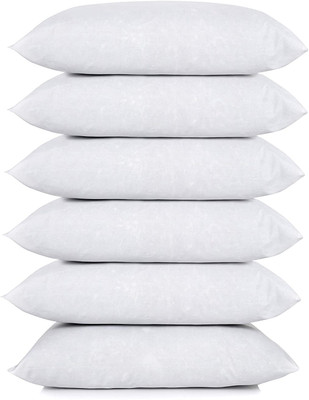 SANJU BROTHER Microfibre Solid Sleeping Pillow Pack of 6(White)