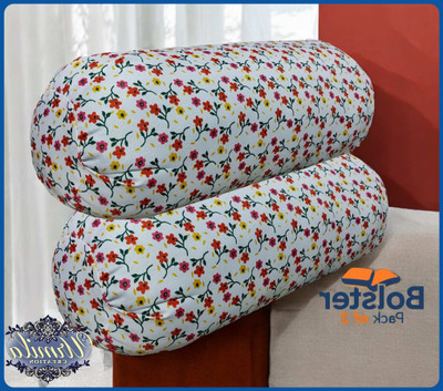 Urmila Creation Microfibre Bolster Pack of 2 Floral(Multicolor)