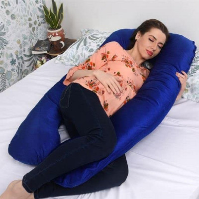 WILD MINT ultra soft u shape pregnanacy pillow Microfibre, Polyester Fibre Solid Pregnancy Pillow Pack of 1(royal blue)