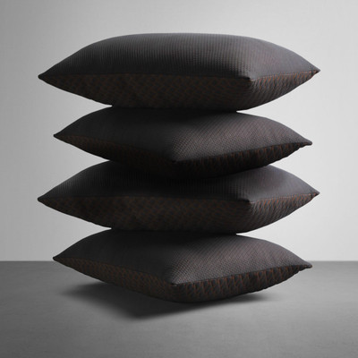 LA VERNE Microfibre Sleeping Pillow Pack of 4 Geometric(Brown)