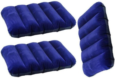 KS MART Air Solid Travel Pillow Pack of 3(Blue)