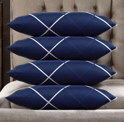 Urmila Creation Polyester Fibre Sleeping Pillow Pack of 4 Solid LUXURY(Blue)