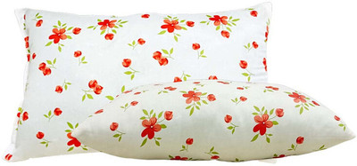 SANJU BROTHER Microfibre Floral Sleeping Pillow Pack of 2(Orange)