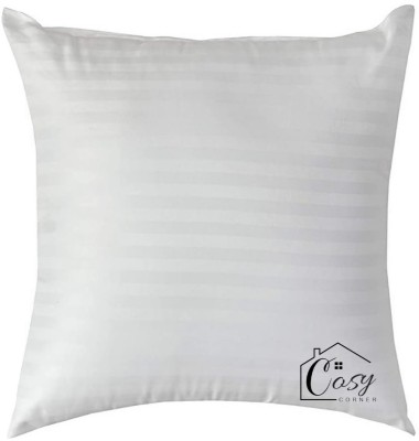 Cosy CORNER Microfibre Stripes Cushion Pack of 1(White)