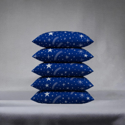 CATHROL Polyester Fibre Sleeping Pillow Pack of 5 Abstract(Blue)