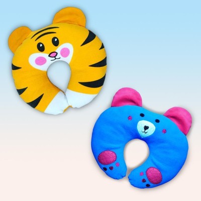 Momease Polyester Fibre Animals Baby Pillow Pack of 2(Blue)