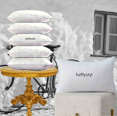 fulffystyl Microfibre Sleeping Pillow Pack of 6 Solid SOFT(White)