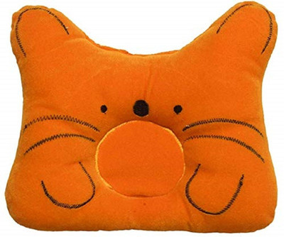 Blooming Love Polyester Fibre Animals Sleeping Pillow Pack of 1(Orange)