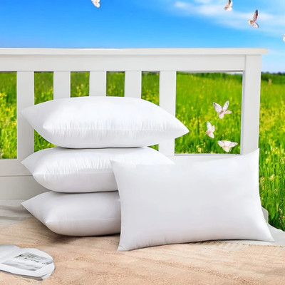 GZZZSD Memory Foam Sleeping Pillow Pack of 4 Solid(White)