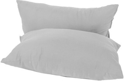 Pisaganj Satin Microfiber Sleeping Pillow for Home|17x27 Inch Soft Fluffy Plan Pillow Microfibre Solid Sleeping Pillow Pack of 2(Silver)