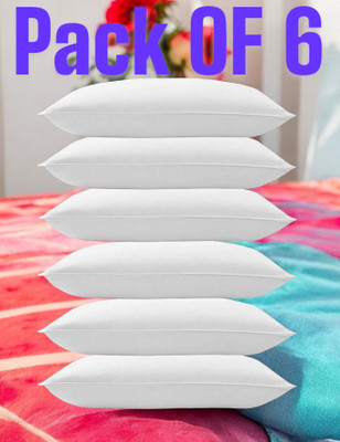 Urmila Creation White Pillow 6 Microfibre Solid Sleeping Pillow Pack of 6(White)