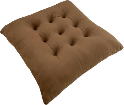 aeTHEric Microfibre Solid Chair Pad Pack of 1(Maroon)