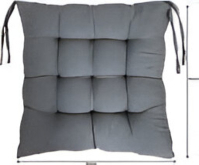 zocket Microfibre Chair Pad Pack of 1 Solid PACK OF 1 CHAIRPAD(Grey)