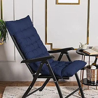AG's Active Luxury Microfibre Solid Chair Pad Pack of 1(Blue)