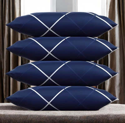 Urmila Creation Microfibre Sleeping Pillow Pack of 4 Solid LUXURY(Blue)