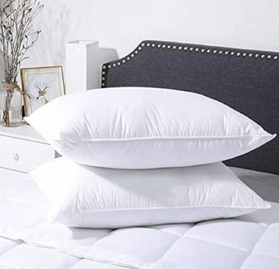 YPOLOIPO LUXURY Polyester Fibre Solid Sleeping Pillow Pack of 2(White)