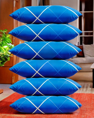 Urmila Microfibre Sleeping Pillow Pack of 6 Solid LUXURY(Blue)