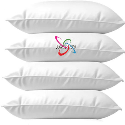 YPOLOIPO LUXURY Polyester Fibre Solid Sleeping Pillow Pack of 4(White)