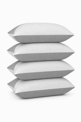 Flipkart SmartBuy Microfibre Sleeping Pillow Pack of 4 Solid(Grey, White)